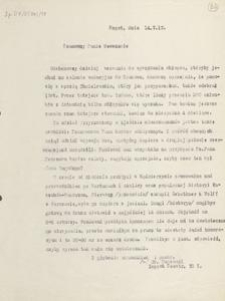 [Korespondencja Aleksandra Majkowskiego] : list Aleksandra Majkowskiego do Bernarda Chrzanowskiego, 1912.05.14