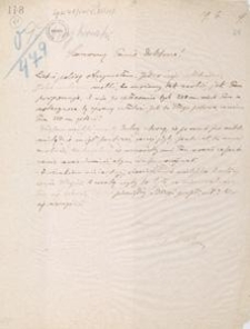 [Korespondencja Aleksandra Majkowskiego] : list Władysława Berkana do Aleksandra Majkowskiego, 1906-1920.06.19