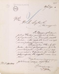 [Korespondencja Aleksandra Majkowskiego] : list Władysława Berkana do Aleksandra Majkowskiego, 1906-1920.02.28