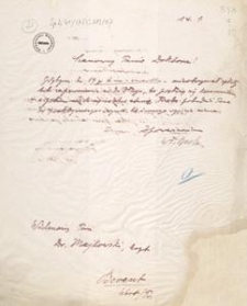 [Korespondencja Aleksandra Majkowskiego] : list Władysława Berkana do Aleksandra Majkowskiego, 1906-1920.01.14