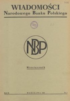 Wiadomości Narodowego Banku Polskiego, 1953.01 nr 1