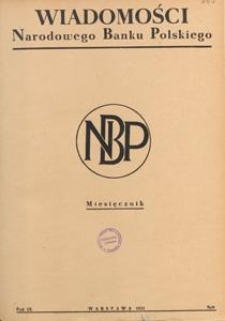Wiadomości Narodowego Banku Polskiego, 1953.09 nr 9