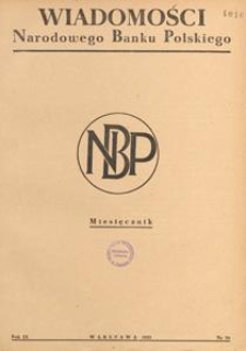 Wiadomości Narodowego Banku Polskiego, 1953.10 nr 10