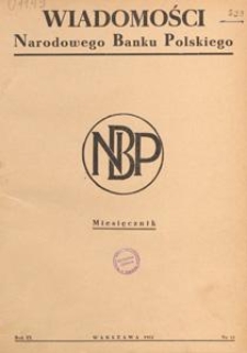 Wiadomości Narodowego Banku Polskiego, 1953.11 nr 11
