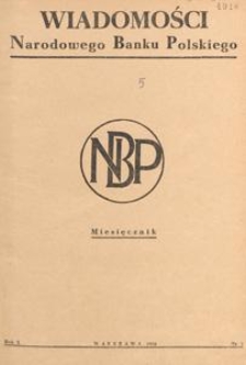 Wiadomości Narodowego Banku Polskiego, 1954.01 nr 1