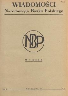 Wiadomości Narodowego Banku Polskiego, 1954.04 nr 4