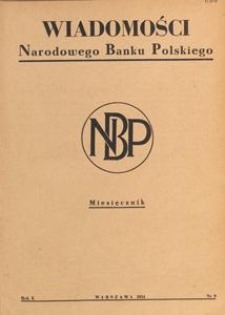 Wiadomości Narodowego Banku Polskiego, 1954.09 nr 9