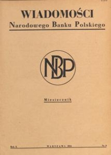 Wiadomości Narodowego Banku Polskiego, 1954.09 nr 9