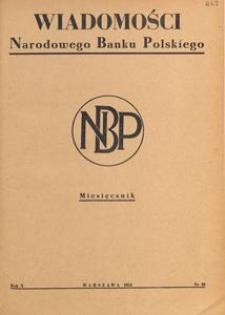 Wiadomości Narodowego Banku Polskiego, 1954.10 nr 10