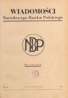 Wiadomości Narodowego Banku Polskiego, 1955.08 nr 8