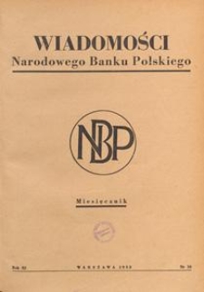 Wiadomości Narodowego Banku Polskiego, 1955.10 nr 10