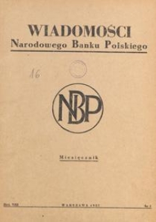 Wiadomości Narodowego Banku Polskiego, 1957.01 nr 1