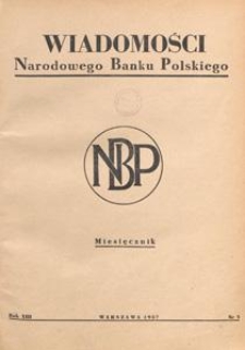 Wiadomości Narodowego Banku Polskiego, 1957.03 nr 3