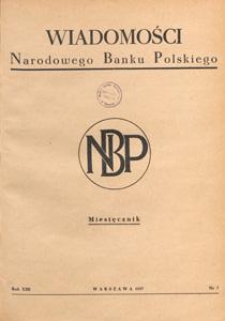 Wiadomości Narodowego Banku Polskiego, 1957.07 nr 7