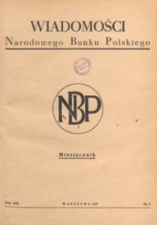 Wiadomości Narodowego Banku Polskiego, 1957.08 nr 8