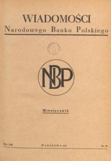 Wiadomości Narodowego Banku Polskiego, 1957.10 nr 10