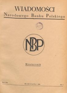 Wiadomości Narodowego Banku Polskiego, 1958.04 nr 4