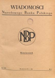 Wiadomości Narodowego Banku Polskiego, 1958.05 nr 5