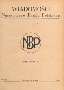 Wiadomości Narodowego Banku Polskiego, 1958.09 nr 9
