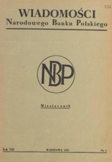 Wiadomości Narodowego Banku Polskiego, 1952.01 nr 1