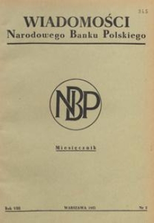 Wiadomości Narodowego Banku Polskiego, 1952.02 nr 2