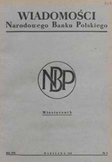 Wiadomości Narodowego Banku Polskiego, 1952.09 nr 9
