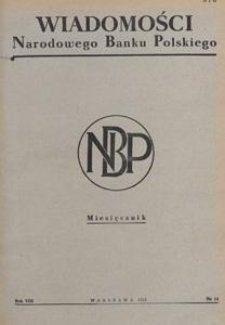 Wiadomości Narodowego Banku Polskiego, 1952.11 nr 11