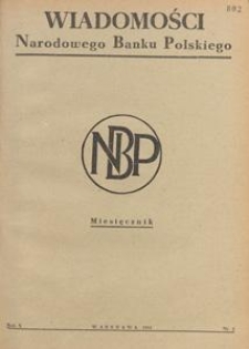 Wiadomości Narodowego Banku Polskiego, 1954.03 nr 3