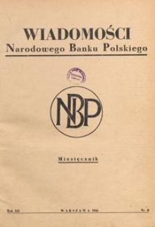 Wiadomości Narodowego Banku Polskiego, 1956.06 nr 6