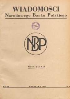 Wiadomości Narodowego Banku Polskiego, 1956.08 nr 8