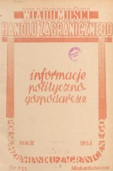 Wiadomości Handlu Zagranicznego, 1953 nr 38