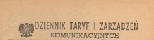 Dziennik Taryf i Zarządzeń Komunikacyjnych : organ Ministra Komunikacji, 1953.06.01 nr 10