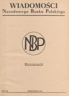 Wiadomości Narodowego Banku Polskiego, 1951.12 nr 12