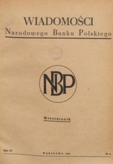 Wiadomości Narodowego Banku Polskiego, 1959.04 nr 4
