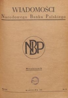 Wiadomości Narodowego Banku Polskiego, 1959.10 nr 10