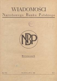Wiadomości Narodowego Banku Polskiego, 1960.01 nr 1