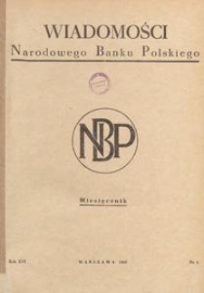 Wiadomości Narodowego Banku Polskiego, 1960.02 nr 2