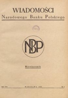 Wiadomości Narodowego Banku Polskiego, 1960.03 nr 3