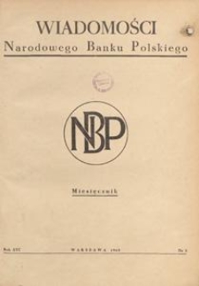 Wiadomości Narodowego Banku Polskiego, 1960.05 nr 5