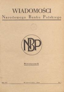Wiadomości Narodowego Banku Polskiego, 1960.07 nr 7