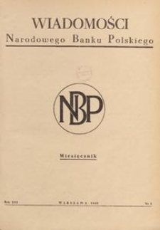 Wiadomości Narodowego Banku Polskiego, 1960.08 nr 8