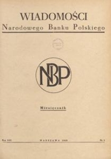 Wiadomości Narodowego Banku Polskiego, 1960.09 nr 9