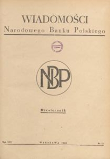 Wiadomości Narodowego Banku Polskiego, 1960.11 nr 11