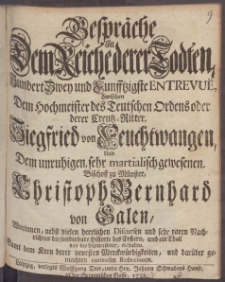 Gespr&auml;che In Dem Reiche derer Todten ...