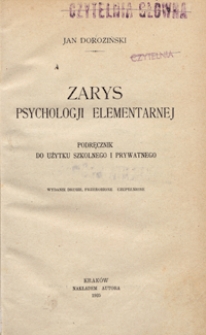 Zarys psychologii elementarnej