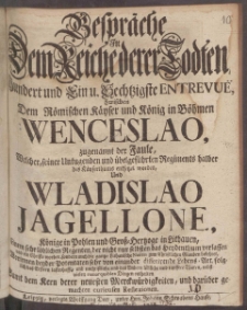 Gespr&auml;che In Dem Reiche derer Todten ...