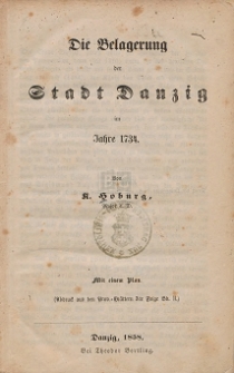 Die Belagerung der Stadt Danzig im Jahre 1734
