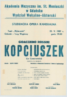 Gioacchino Rossini - Kopciuszek = (La Cenerentola) : opera w 2 aktach : libretto - Jacopo Ferreti, recytatywy w tłumaczeniu Kazimierza i Tadeusza Łopalewskiego