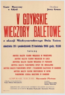 V Gdyńskie Wieczory Baletowe z okazji Międzynarodowego Dnia Tańca