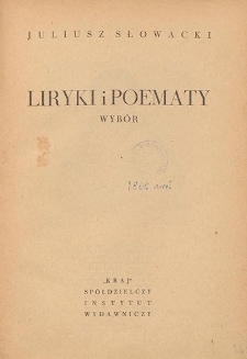 Liryki i poematy : wybór